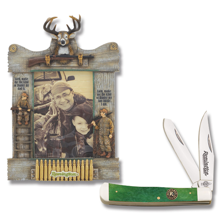 Remington Sportsman Series Green Bone Trapper And Photo Frame Se
