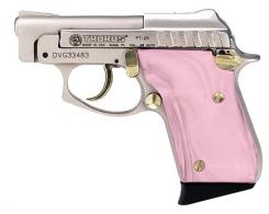 Taurus PT25 .25acp 2�" Nickel/Gold, Pink Pearl grips **SPECIAL O