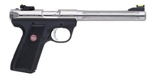 Ruger 22/45 22lr 6 7/8" STAINLESS ADJUSTABLE SIGHTS