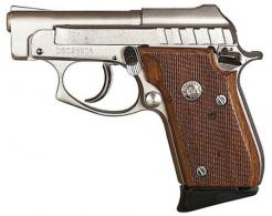 Taurus PT25 .25acp Nickel, Wood Grips