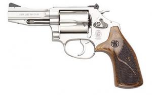 Smith Wesson 357 Rem w 3 Barrel Wood Grip Matte Stainles