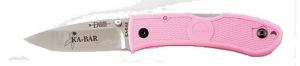 Kabar Dozier Folding Hunter Knife w Pink Zytel Handle Plai