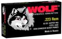 Wolf 223 Remington 55 Grain Copper Full Metal Jacket