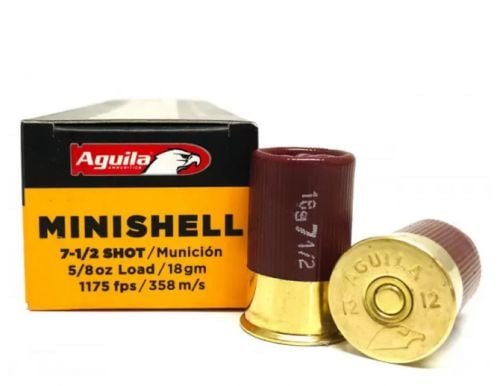 Aguila Minishell  12 Gauge Ammo 1-3/4 5/8oz  #7.5 shot  20 Round Box