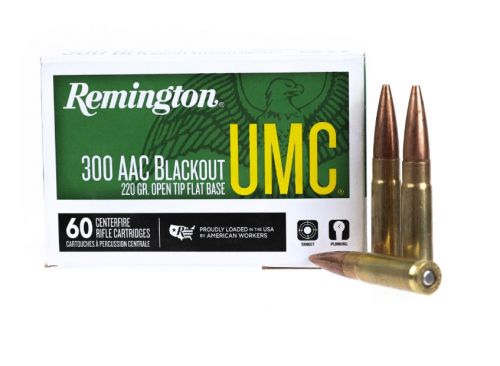 Remington Ammunition UMC 300 Blackout 220 gr Open Tip Flat Base 50 Bx/ 8 Cs