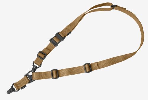 Magpul MS3 Gen2 Sling 1.25 W Adjustable One-Two Point Coyote Nylon Webbing for Rifle