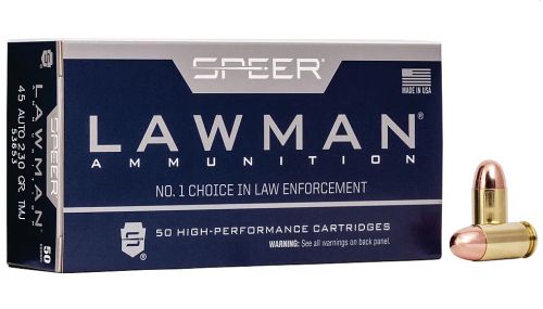 Speer Ammo Lawman 45 ACP 230 gr Total Metal Jacket (TMJ) 50 Bx/ 20 Cs