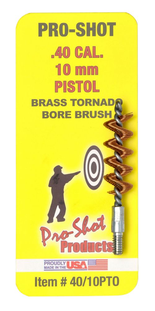 Pro-Shot Tornado Bore Brush .40 Cal,10mm Pistol Bronze