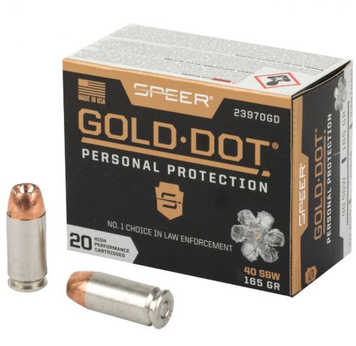 Speer Ammo 23999 Gold Dot G2 40 S&W 180 GR G2 20 Bx/ 10 Cs