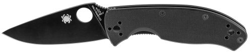 Spyderco Tenacious Folding knife-  3.39 ,Stainless steel Blade, Black Handle