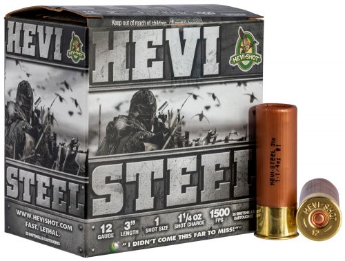 HEVI-Round Hevi-Steel 12 GA 3 1 1/4 oz 1 Round 25 Bx/ 10 Cs