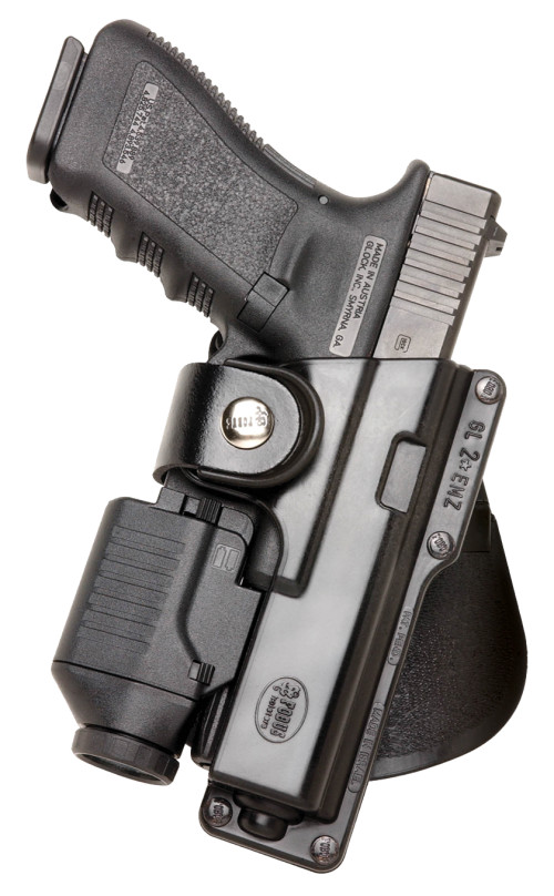 Fobus GLT17RP Active Retention Tactical OWB Black Polymer Belt Fits Glock 17/22/31 w/Tactical Light or Laser Right Hand