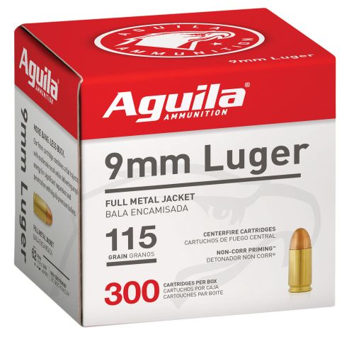 Aguila 9mm 115 gr Full Metal Jacket (FMJ) 300 Box