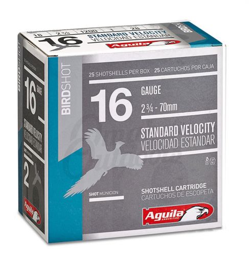 Aguila Field 16 Gauge Ammo  2.75 1oz  #8 Shot 25rd box