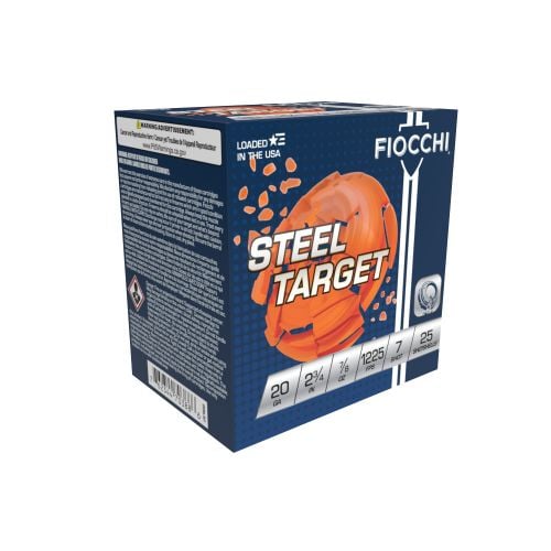 Fiocchi Steel Target Low Recoil 20 Gauge 2.75 7/8 oz #7 Shot 25rd box