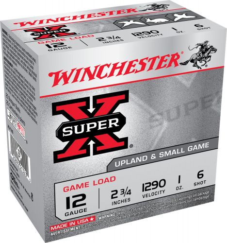 Winchester Super X Game Load 12 Gauge Ammo 2.75 1oz #6 Shot 25rd box