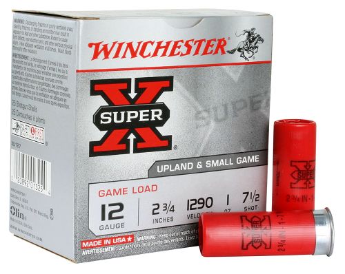 Winchester Super X Game Load 12 GA Ammo 2.75 1 oz #7.5 shot 25rd box