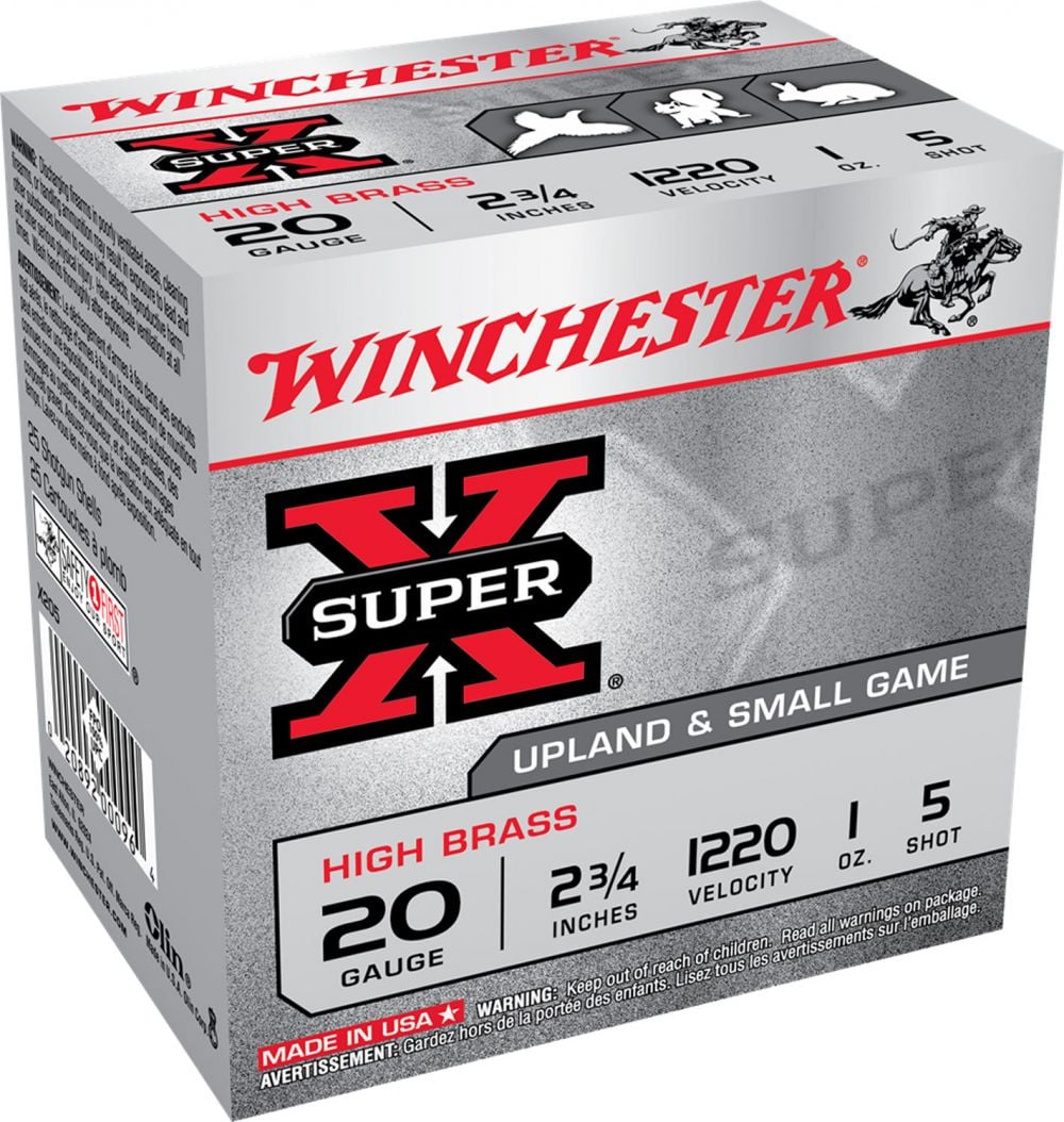 Winchester Ammo Super X High Brass 20 GA 2.75 1 oz #5 25rd box