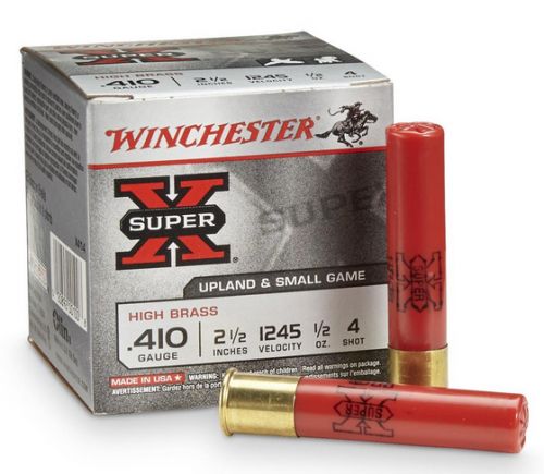 Winchester Super X High Brass 410 Gauge Ammo 2.50 1/2oz #4 Shot 25rd box