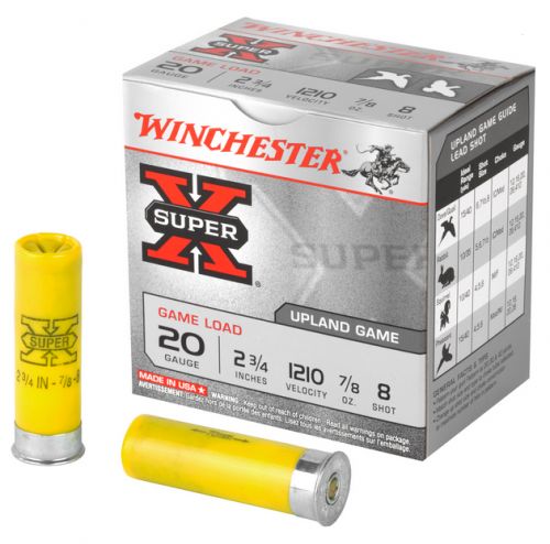 Winchester XU208 Super-X Game Load 20 GA  2.75\ 7/8 oz #8 25rd box