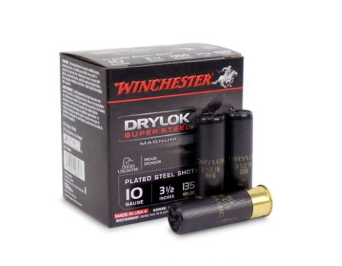 Winchester Drylok Super Magnum Steel 10 Gauge Ammo T Shot 25 Round Box