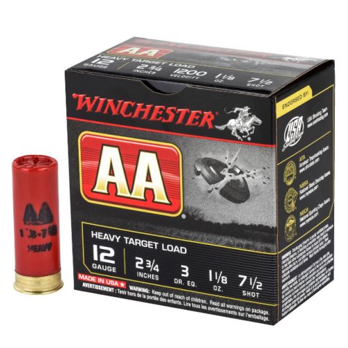 Winchester AA Heavy Target Ammo 12 Gauge 1-1/8 oz 1200fps  25 Round Box