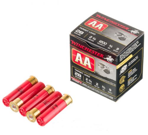 Winchester Ammo AA Target 28 Gauge 2.75 3/4 oz 9 Round 25 Bx/ 10 Cs