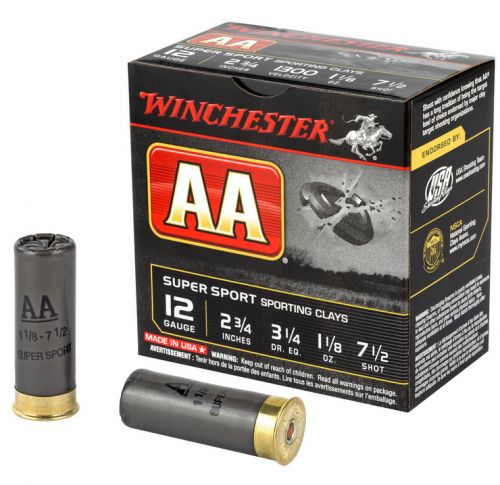 Winchester AA Super Sport 12 GA  2.75 1 1/8oz  #7.5 25rd box