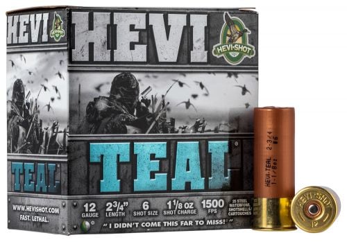 HEVI-Shot Hevi-Teal 12 Gauge 2.75 1 1/8 oz 6 Shot 25 Bx/ 10 Cs