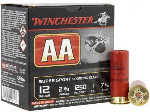 Winchester AA Super Sport 12GA 2.75 1 oz  #7.5  25rd box