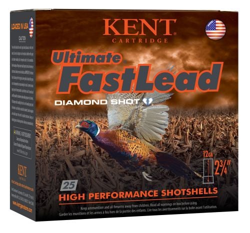 Kent Cartridge Ultimate Fast Lead 12 GA 2.75 1 1/4 oz 5 Round 25 Bx/ 10 Cs