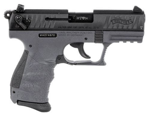 Walther Arms P22 Tungsten Gray/Black 22 Long Rifle Pistol CA Compliant