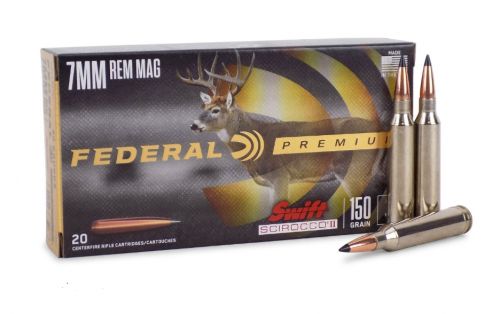 Federal Premium 7mm Rem Mag 150 gr Swift Scirocco II 20 Bx/ 10 Cs