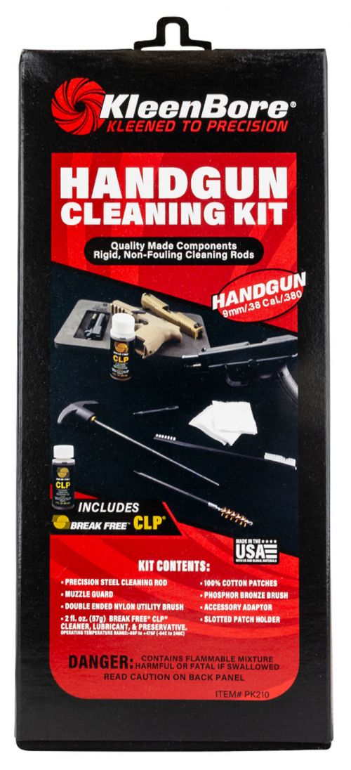 Kleen-Bore Classic Cleaning Kit 9mm/38/357 Handgun Bronze, Nylon