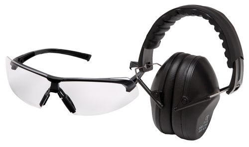 Pyramex Ever Lite Range Kit Earmuff/Shooting Glasses 26 dB Black