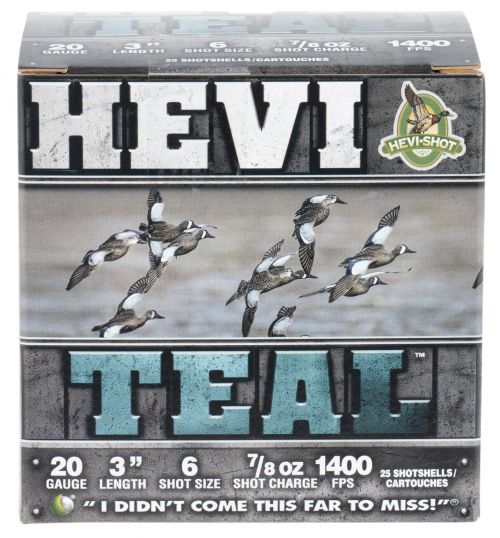 HEVI-Shot Hevi-Teal 20 Gauge 3 7/8 oz 6 Shot 25 Bx/ 10 Cs