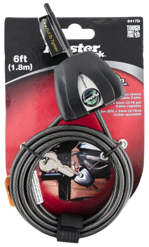 Covert Scouting Cameras 2205 Master Lock Python Security Cable Fits Covert Bear/Security Safes 6 Long Black