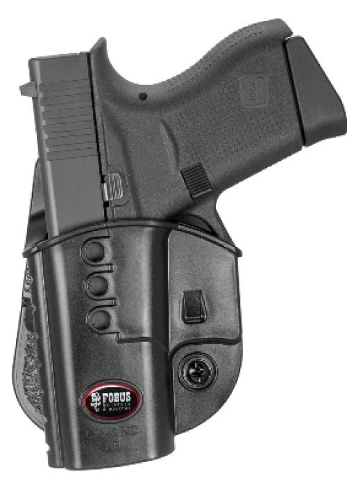 Fobus GL43NDLH Evolution Paddle Black Polymer OWB Fits Glock 43 Left Hand