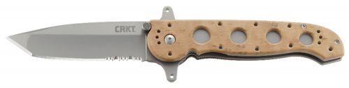 Columbia River M16-14Z 3.84 Tanto Part Serrated Bead Blasted AUS 8 FRN Desert Camo Handle Folding