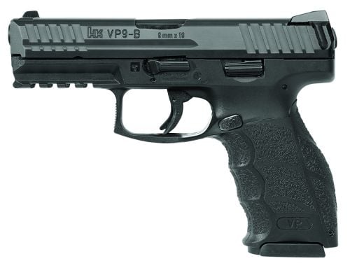 Heckler & Koch H&K VP9-B 9mm 4.09 17+1 (2) Black Black Steel Black Interchangeable Backstrap Grip Push Button Mag Release