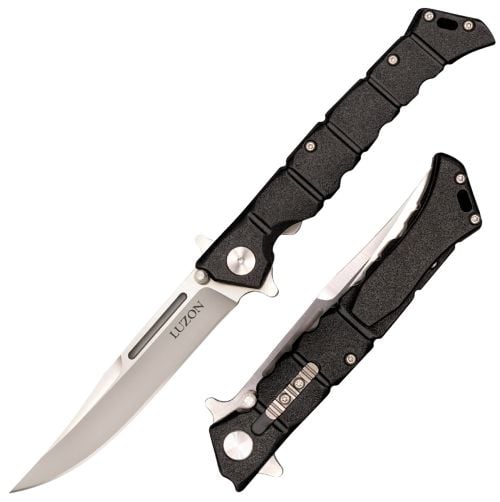 Cold Steel Luzon Medium 4 Folding Plain 8Cr13MoV Stainless Steel Blade GFN Black Handle