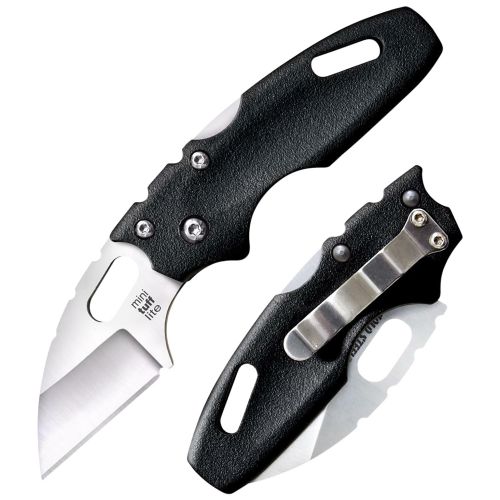 Cold Steel Mini Tuff Lite 2 Folding Plain 4034 Stainless Steel Blade Black Griv-Ex Handle