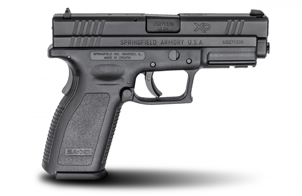 Springfield Armory XD9102HC XD Service 40 S&W Double 4 12+1 Black Polymer Grip/Frame Grip Black Melonite Slide