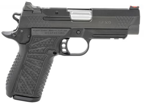 Wilson Combat SFX9 9mm Luger 4 15+1 (2) Black Aluminum Frame with Accessory Rail Black DLC Stainless Steel Slide Fluted