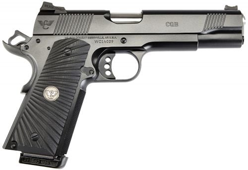 Wilson Combat CQB 9mm Luger 5 8+1 Stainless Match Grade Barrel Black Carbon Steel Slide with Front Serrations Black G10