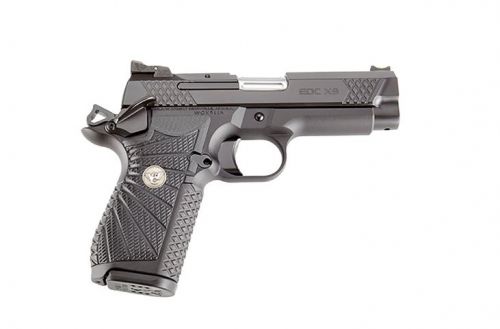 Wilson Combat 1911 EDC X9 9mm Luger 4 15+1 Black Armor-Tuff Aluminum Frame Black Stainless Steel Slide with Black G10 