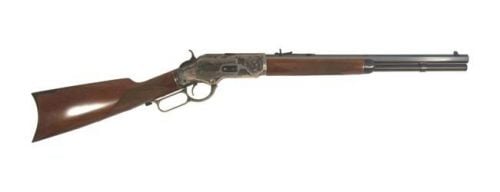 Cimarron 1873 Saddle Rifle 45 Colt (LC) 10+1 18 Color Case Hardened Checkered Walnut Stock Right Hand (Full Size)