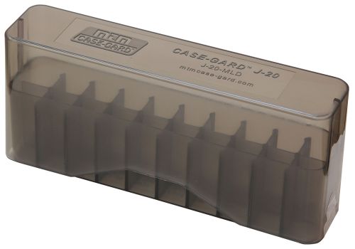 MTM Case-Gard J-20 Ammo Box 30-30 Win 45-70 Gov Rifle Clear Smoke Polypropylene 20rd