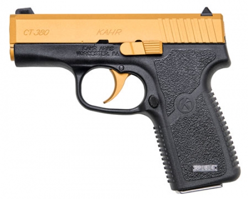 Kahr Arms CT380 Gold Cerakote DAO .380 ACP 3 7+1 Black Polymer Grip/Fr