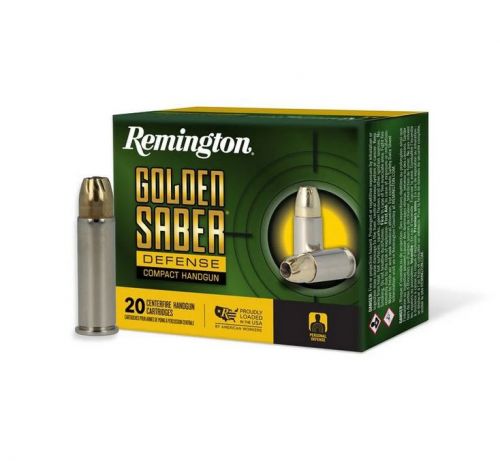 Remington Ammunition Golden Saber Defense .38 Spc +P 125 gr Brass Jacket Hollow Point (BJHP) 20 Bx/ 25 Cs for Compact H